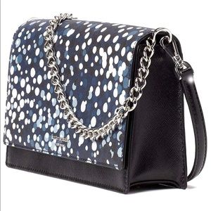Kate Spade crossbody handbag polka dots blue black